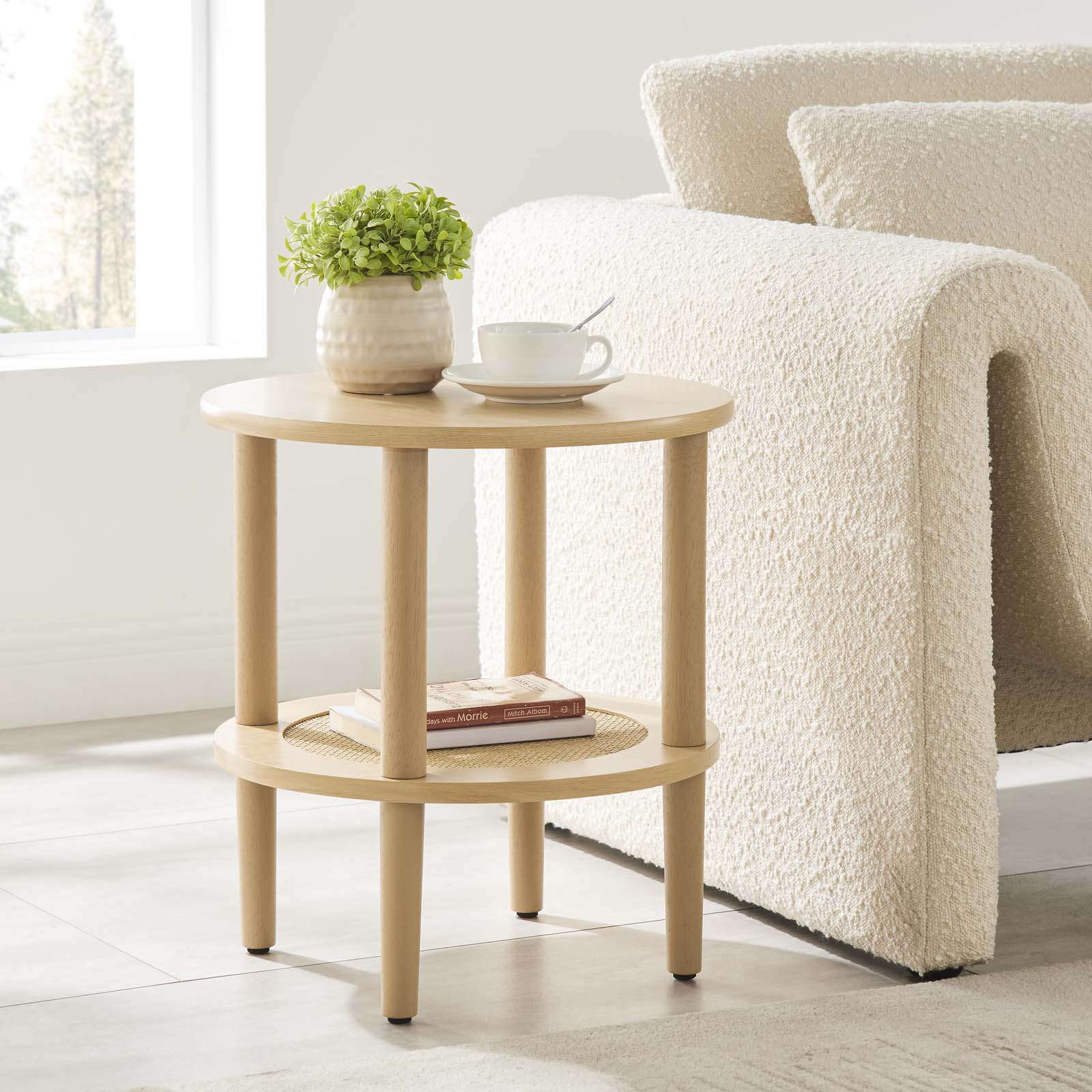Ruso Round Coffee Table Oak thumbnail 2