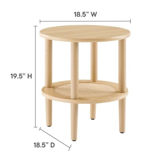 Ruso Round Coffee Table Oak thumbnail 3