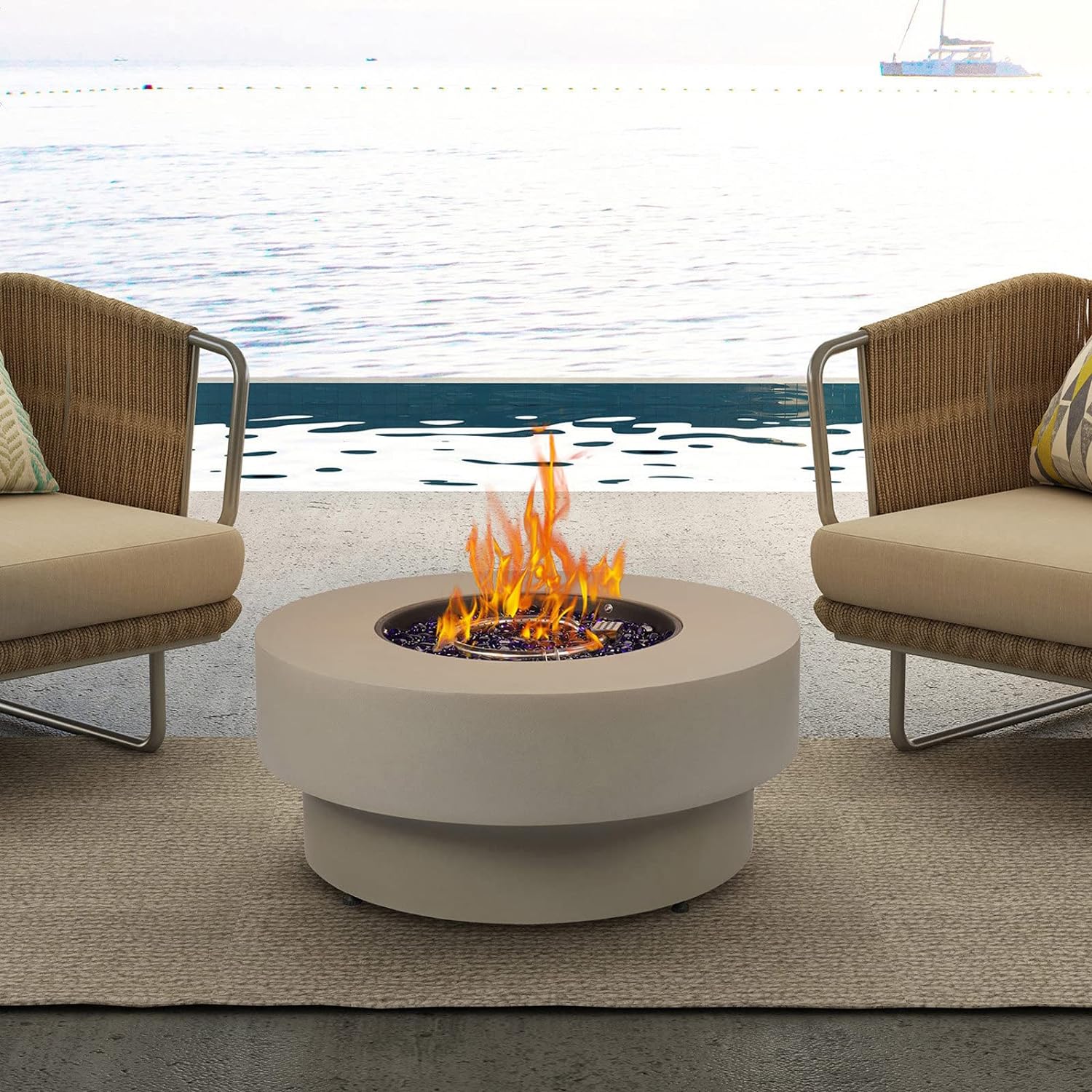 Propane Outdoor Fire Pit Table thumbnail 2