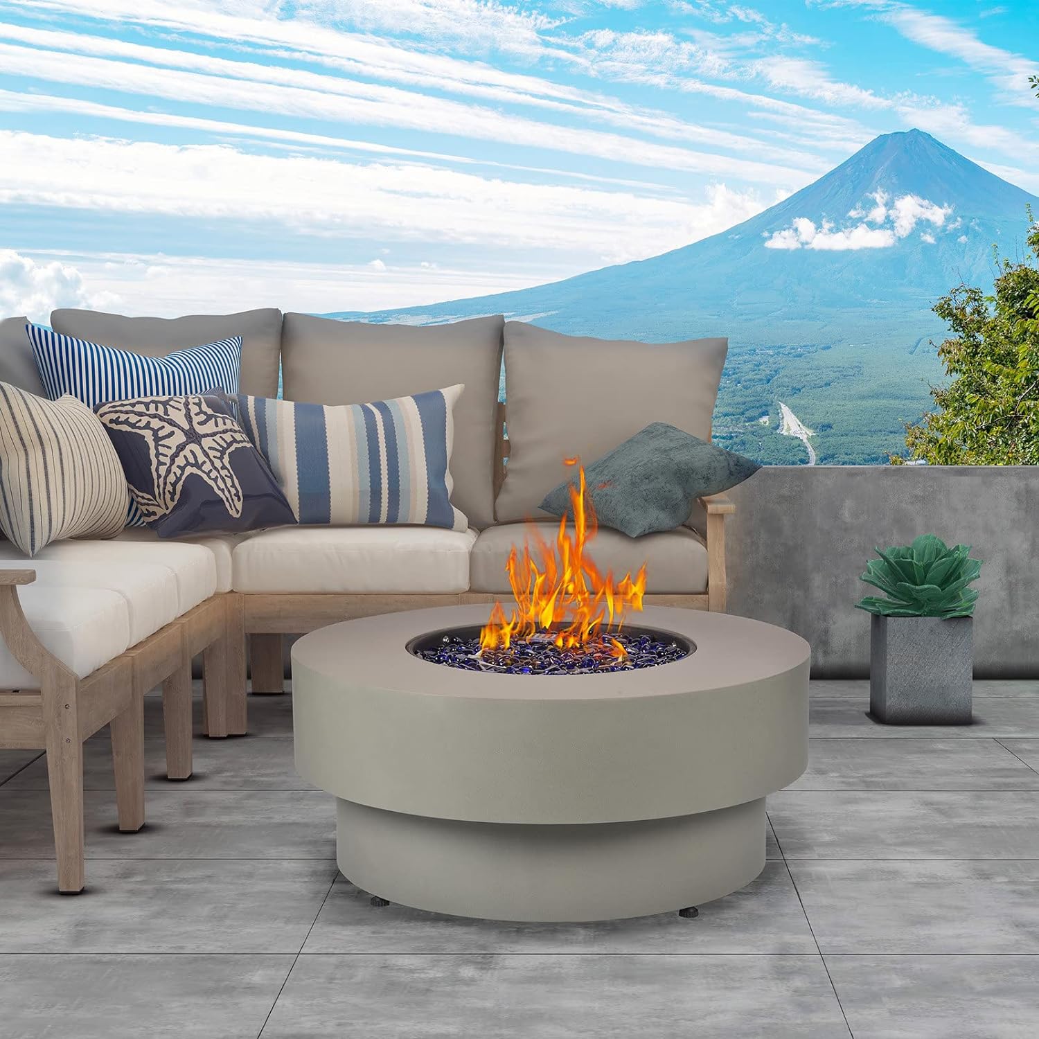 Propane Outdoor Fire Pit Table thumbnail 4