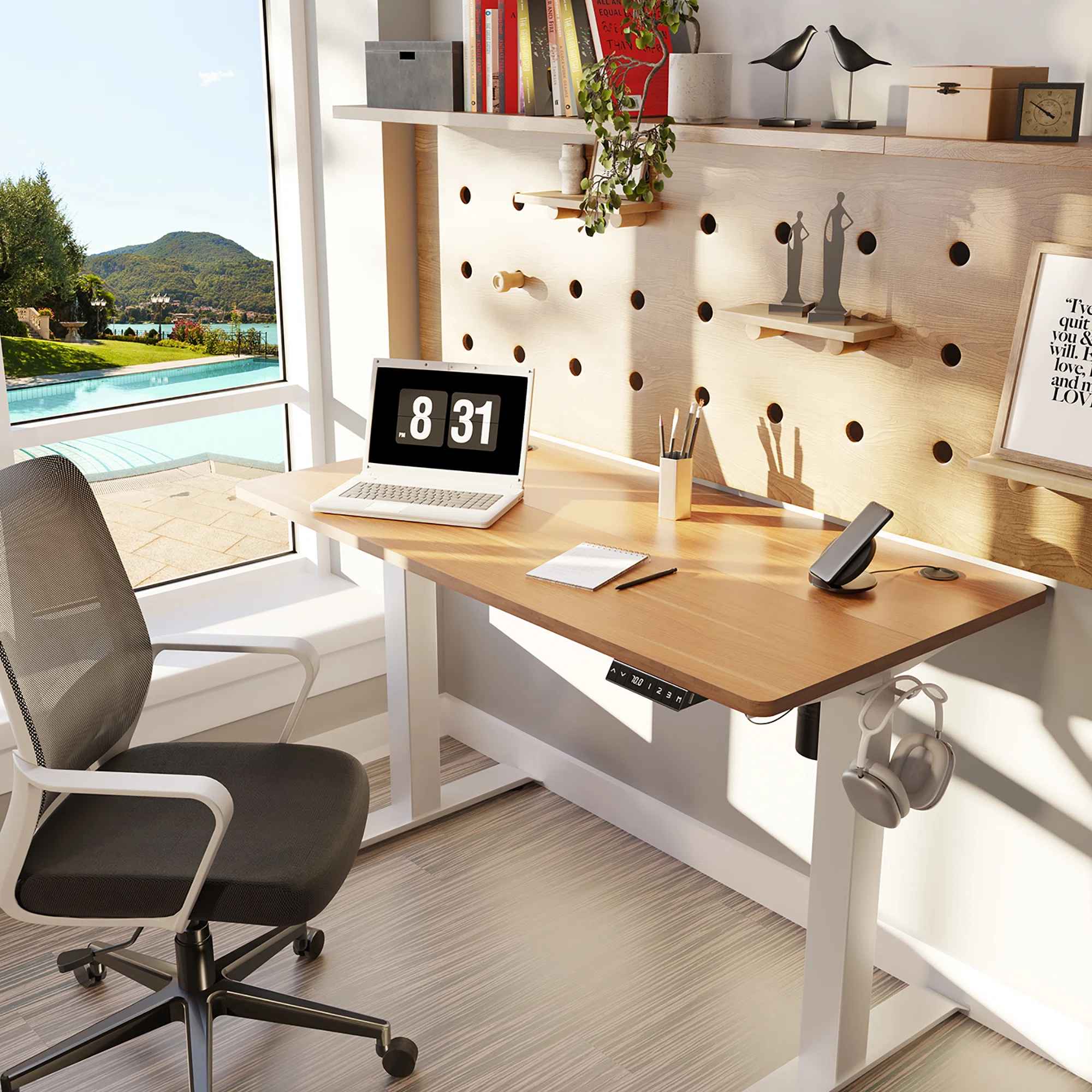 Home Office Height Adjustable Standing Desk thumbnail 4