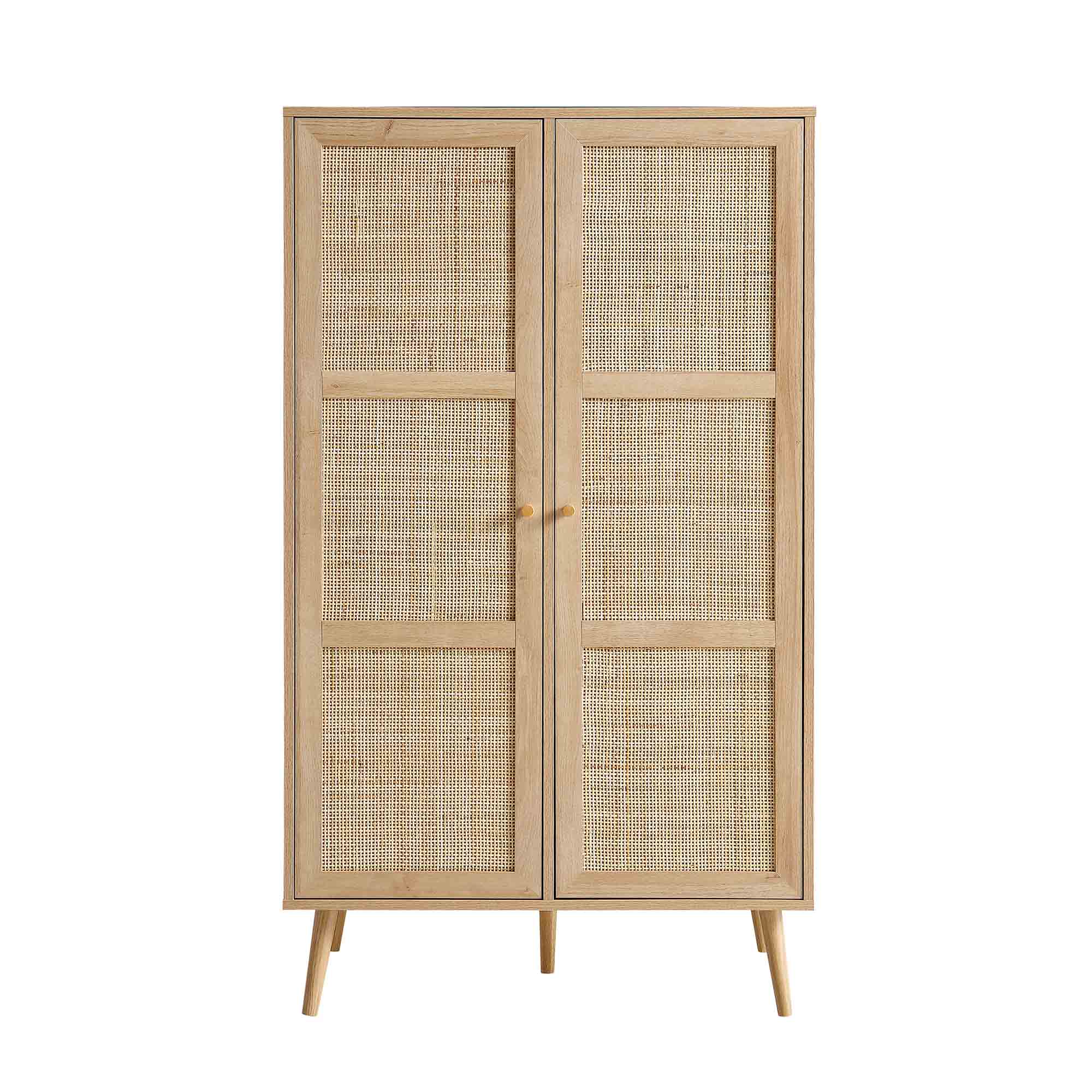 Frances Woven Rattan Compact Double Closet thumbnail 2