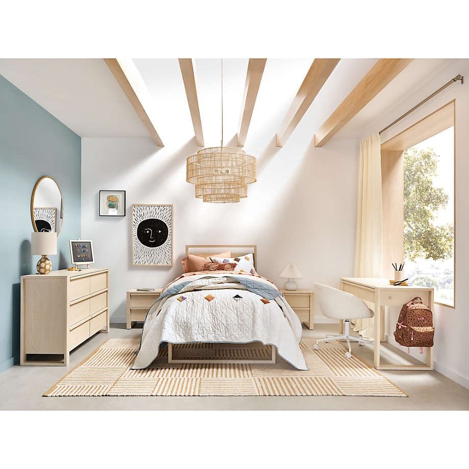 Gemini Kids Light Ash Wood Full Bed thumbnail 3