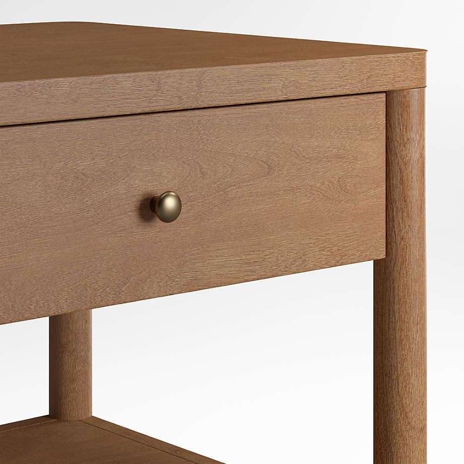 Hampshire Natural Brown Wood Kids Nightstand with Drawer thumbnail 3