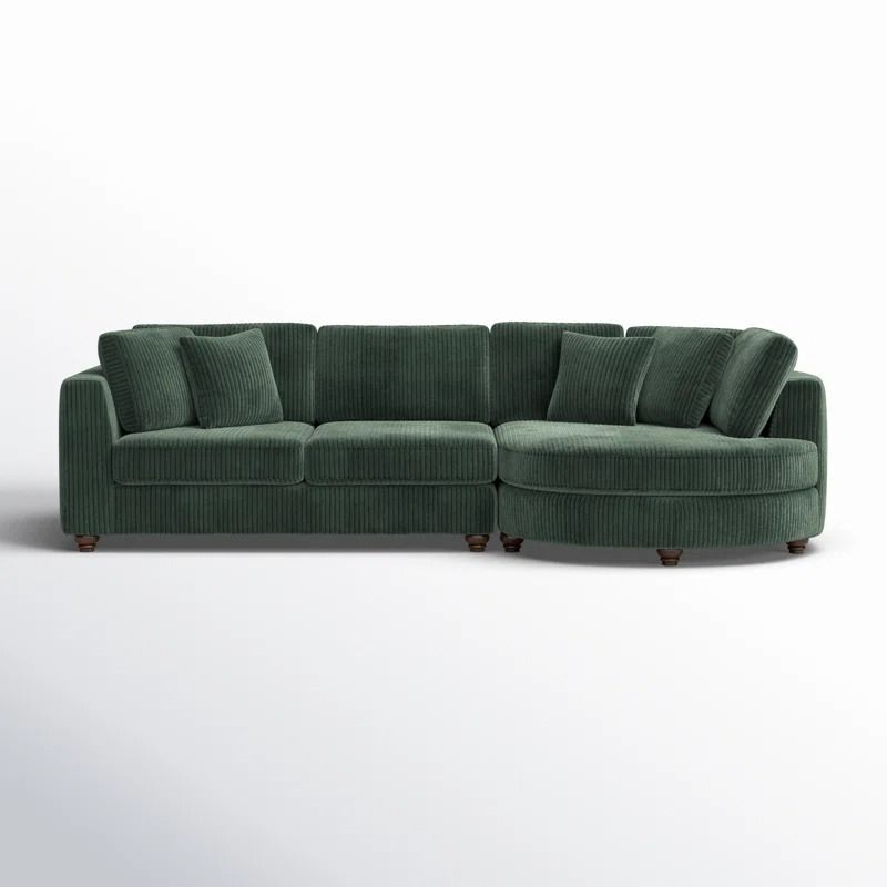 Atossa 2 Piece Corduroy Sectional thumbnail 3