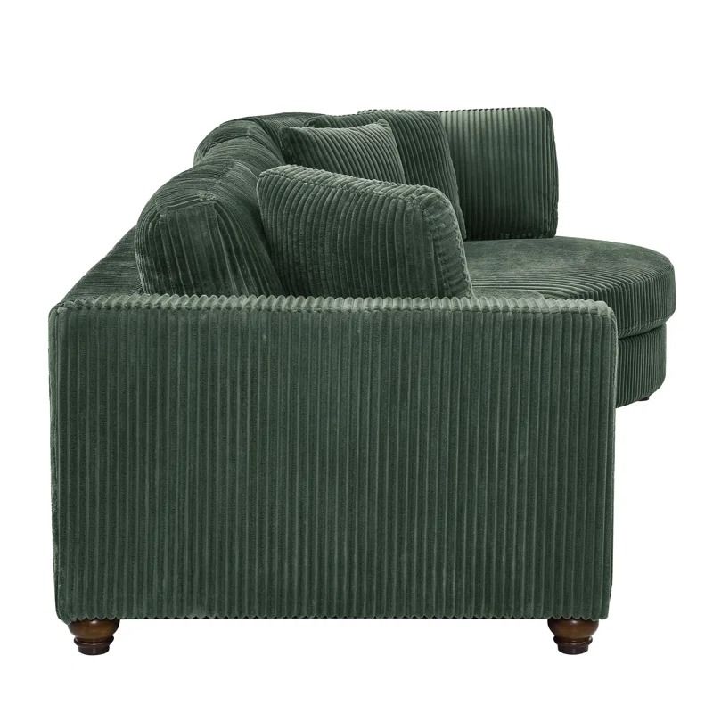 Atossa 2 Piece Corduroy Sectional thumbnail 4