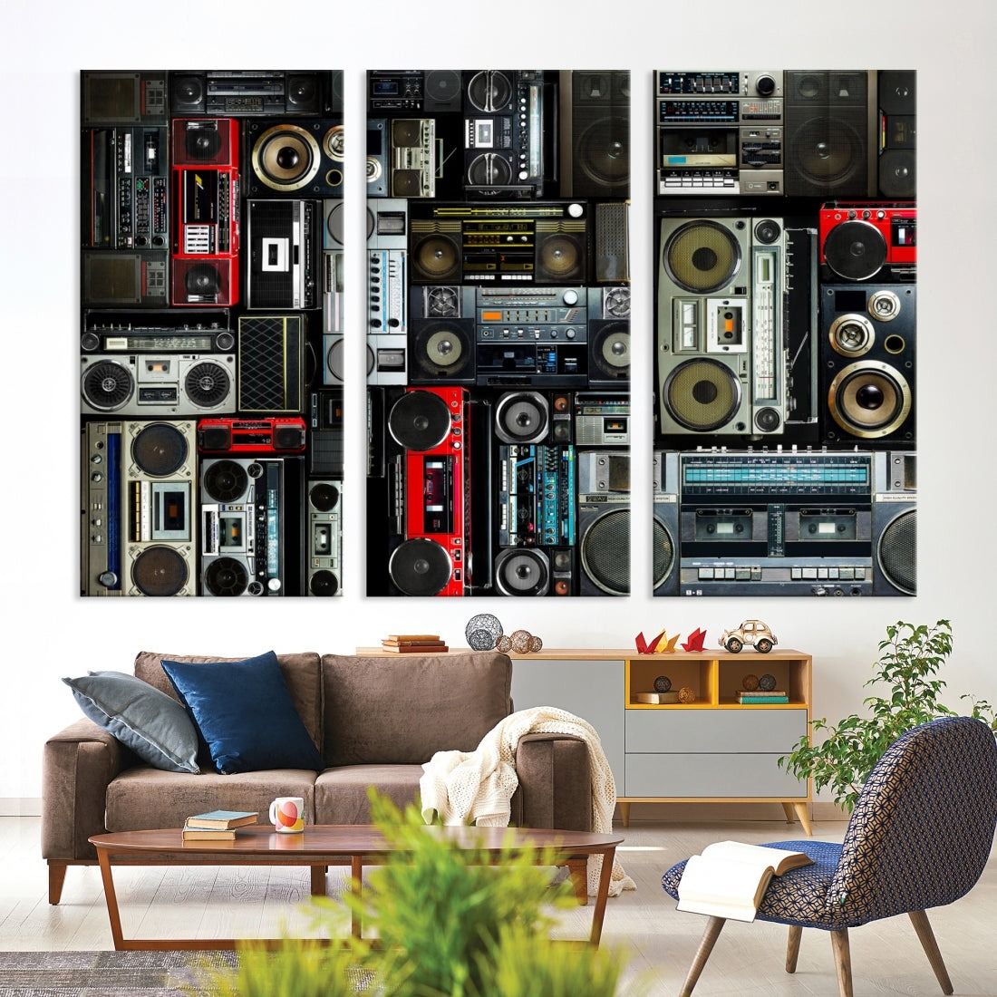 Retro Boombox Radio Canvas Wall Art Print Vintage Wall Music Recorder Canvas Print thumbnail 4