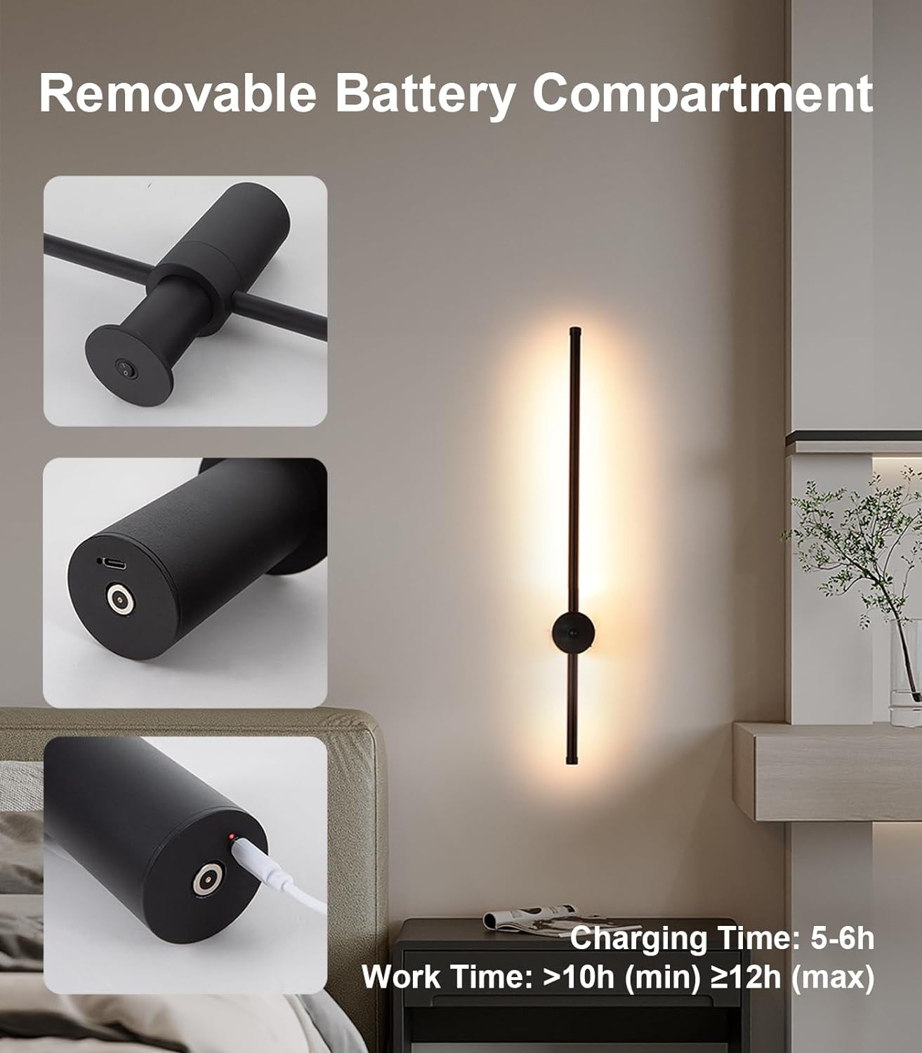 Battery Operated Wall Sconce thumbnail 2