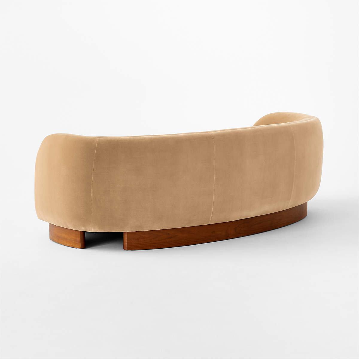 Muir Camel Velvet Curved Sofa thumbnail 6