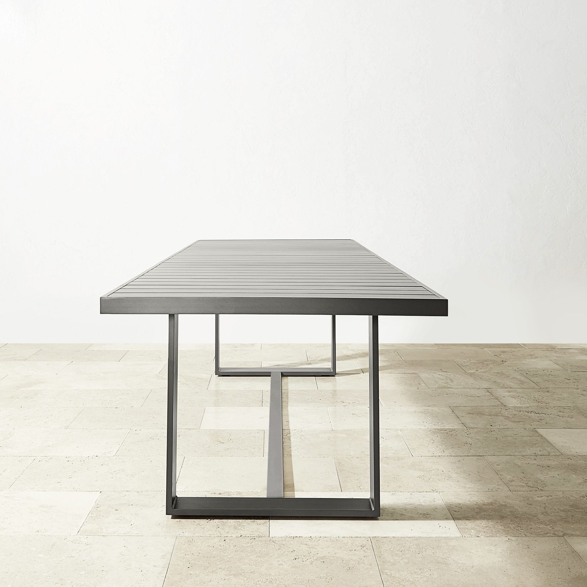 Santa Barbara Outdoor Metal Rectangular Dining Table thumbnail 3