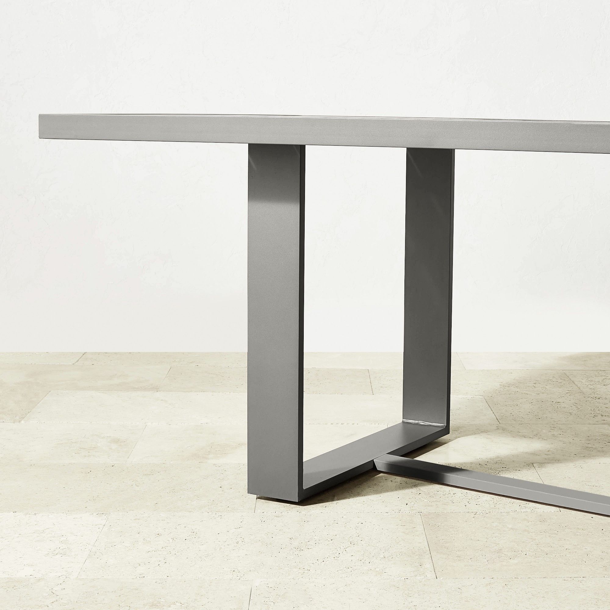 Santa Barbara Outdoor Metal Rectangular Dining Table thumbnail 4