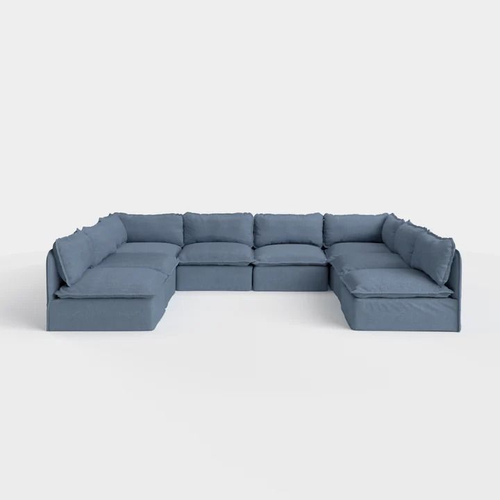 Modular Outdoor Washable 8 Seater Open Ends U Sectional thumbnail 2