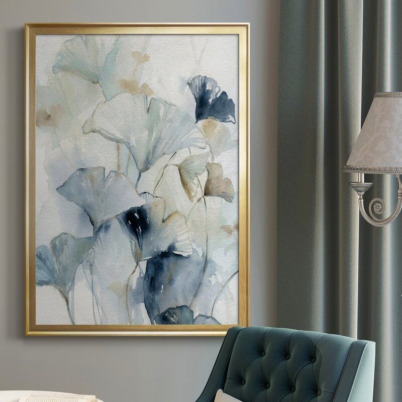 Indigo Ginkgo Painting Print thumbnail 2
