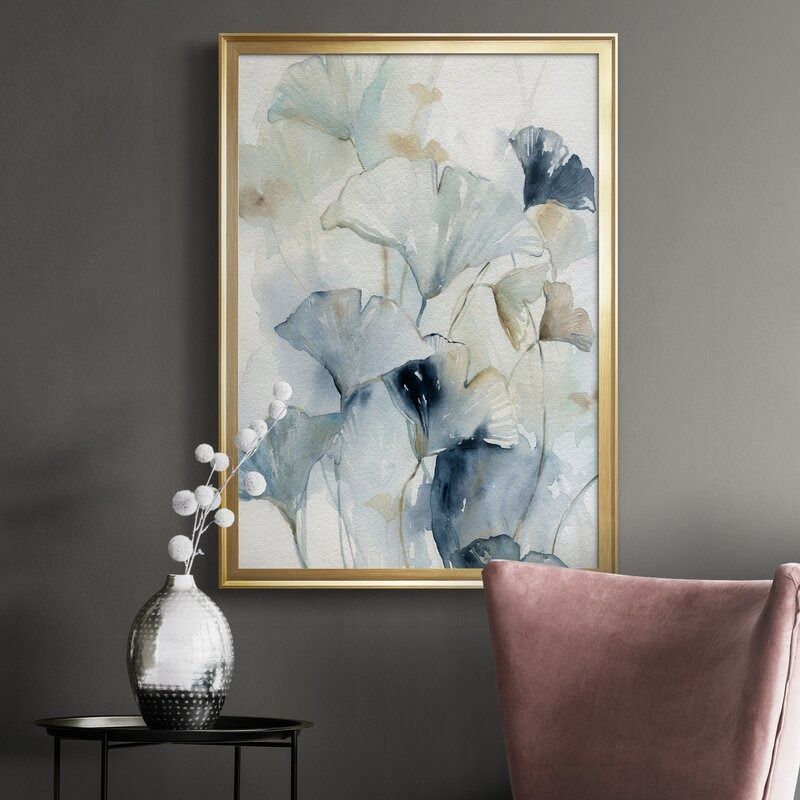 Indigo Ginkgo Painting Print thumbnail 3