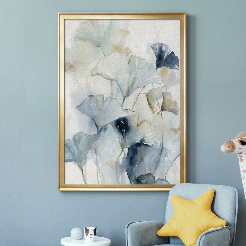 Indigo Ginkgo Painting Print thumbnail 4