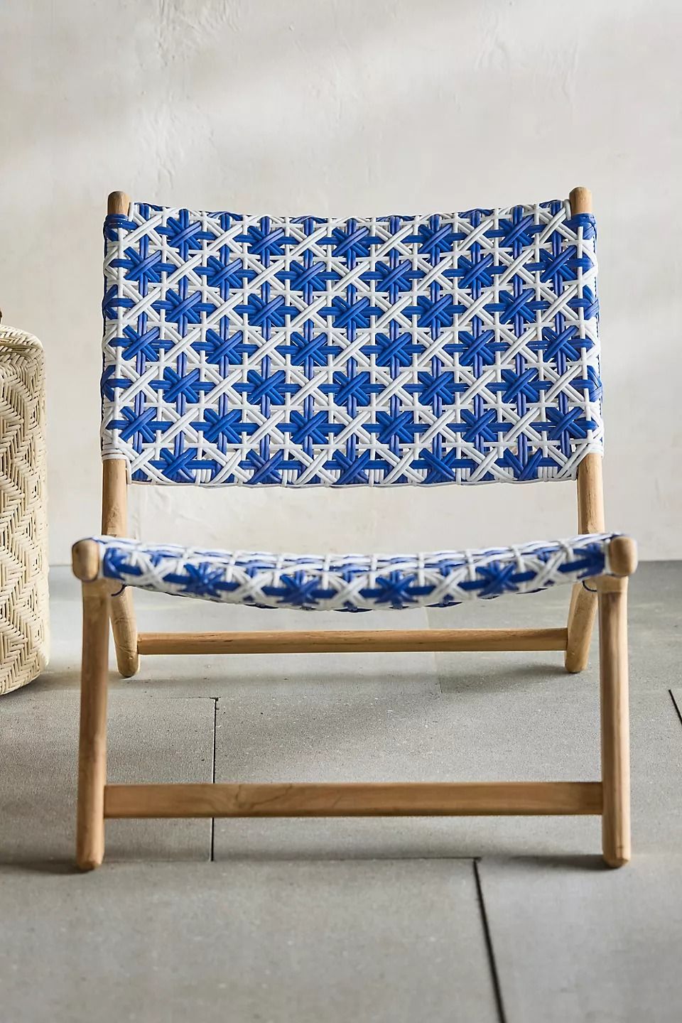 Havana Wicker Teak Armless Chair thumbnail 3