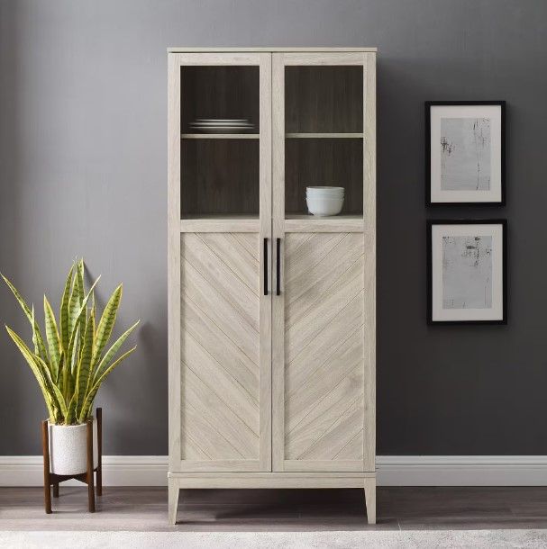 Birch Chevron Storage Cabinet thumbnail 2