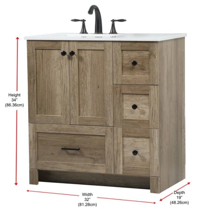 Melina 32'' Single Bathroom Vanity thumbnail 4