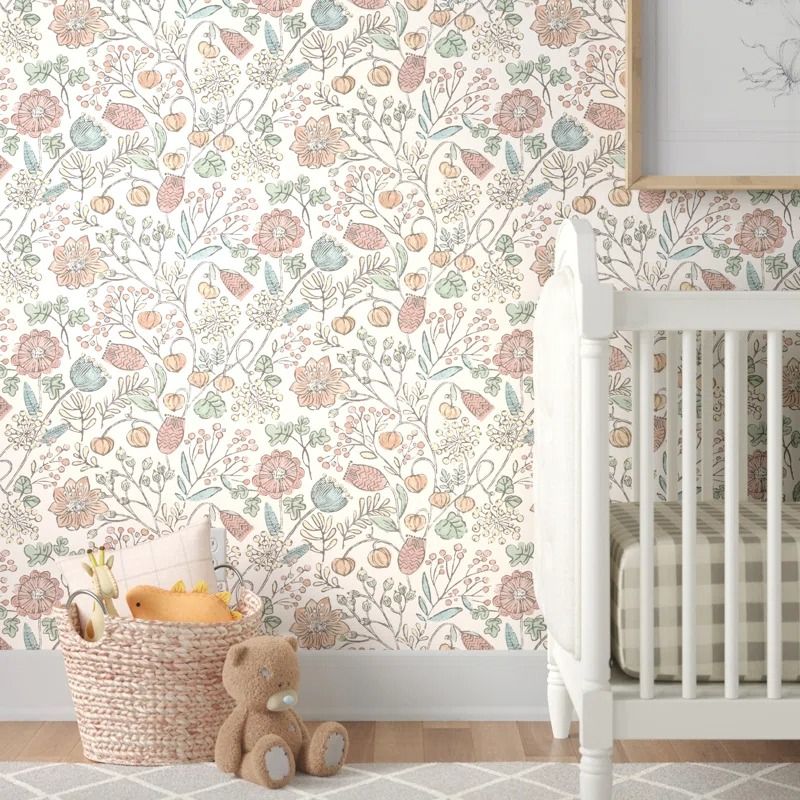 Accringt Peel & Stick Floral Roll thumbnail 2