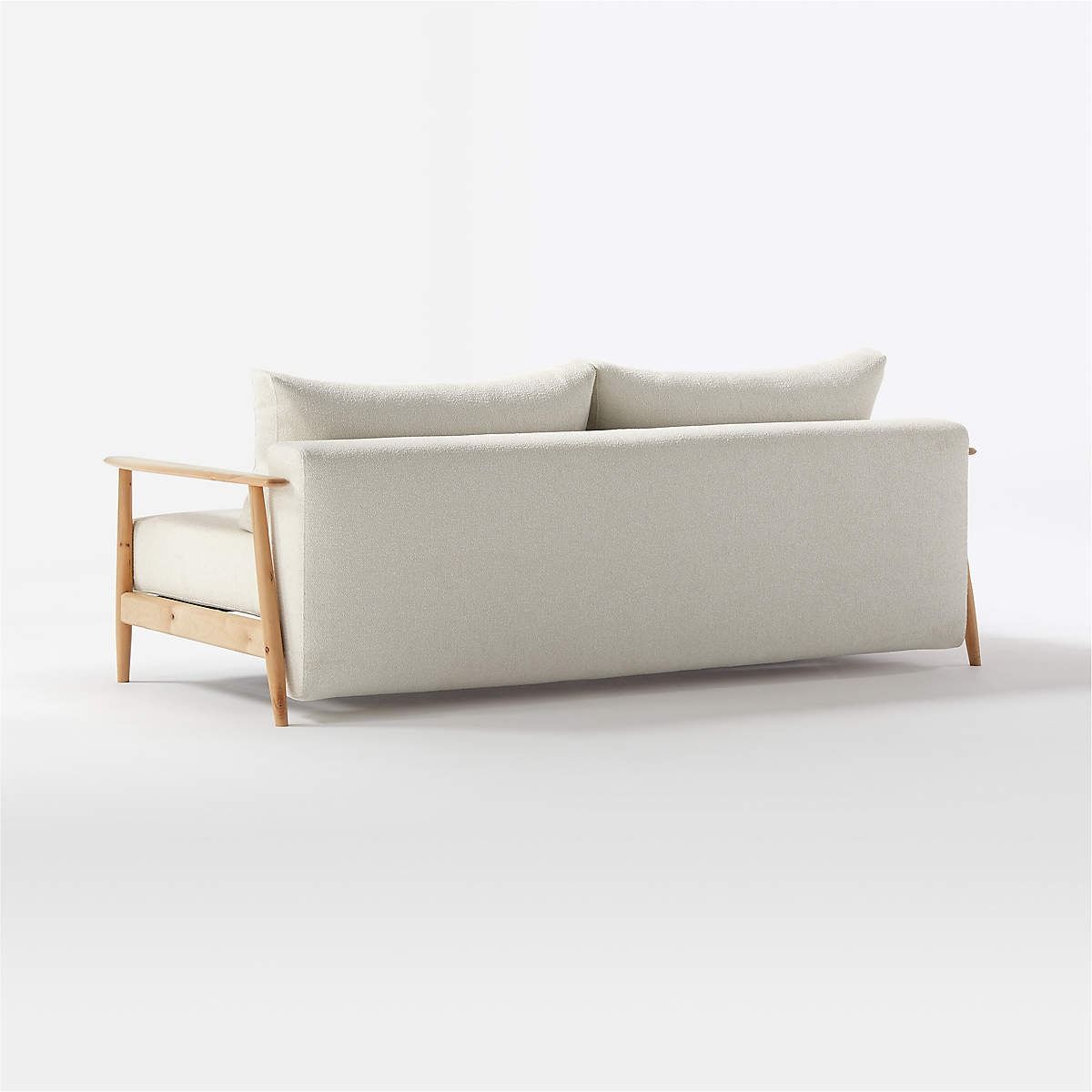 Una 84 Ivory Boucle Sleeper Sofa thumbnail 2