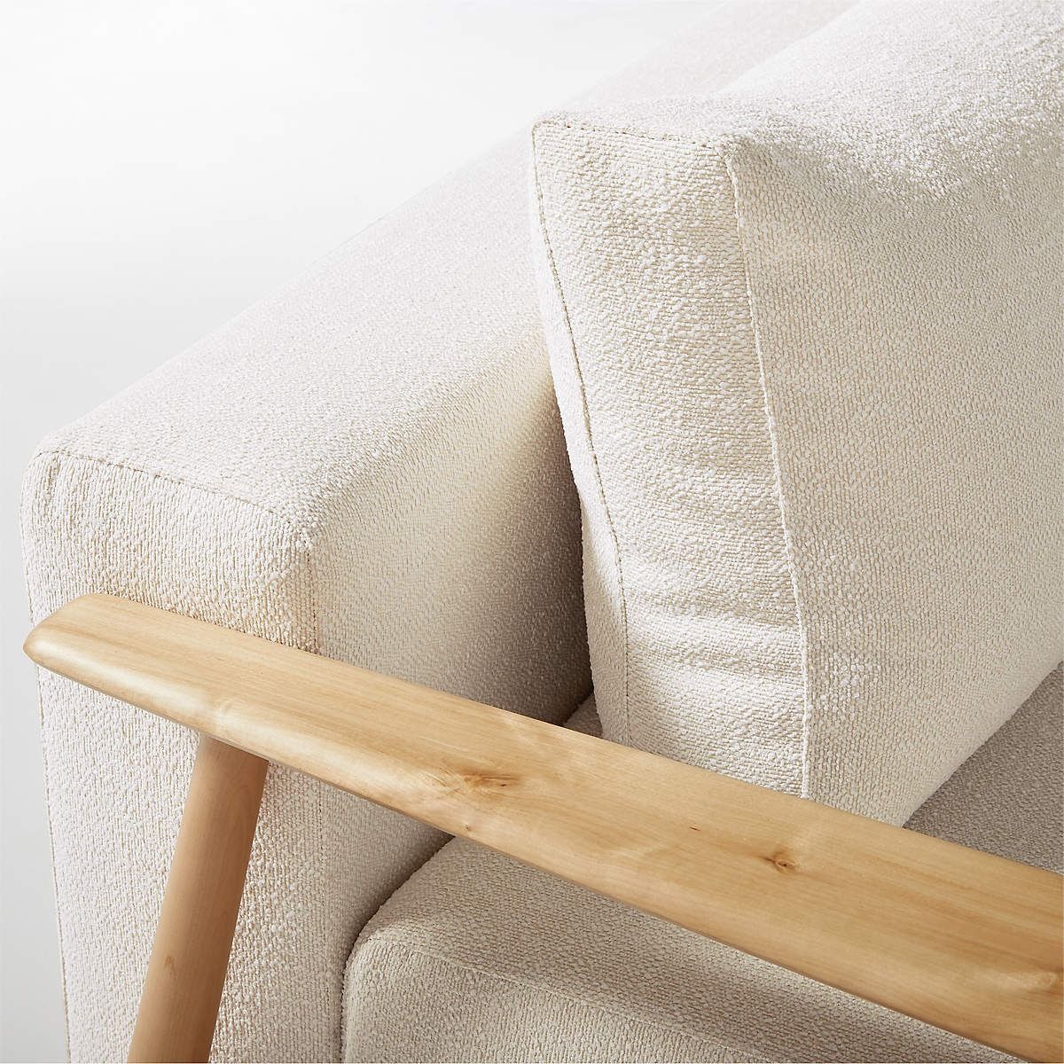 Una 84 Ivory Boucle Sleeper Sofa thumbnail 3