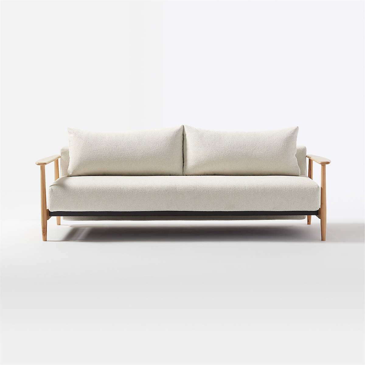Una 84 Ivory Boucle Sleeper Sofa thumbnail 6