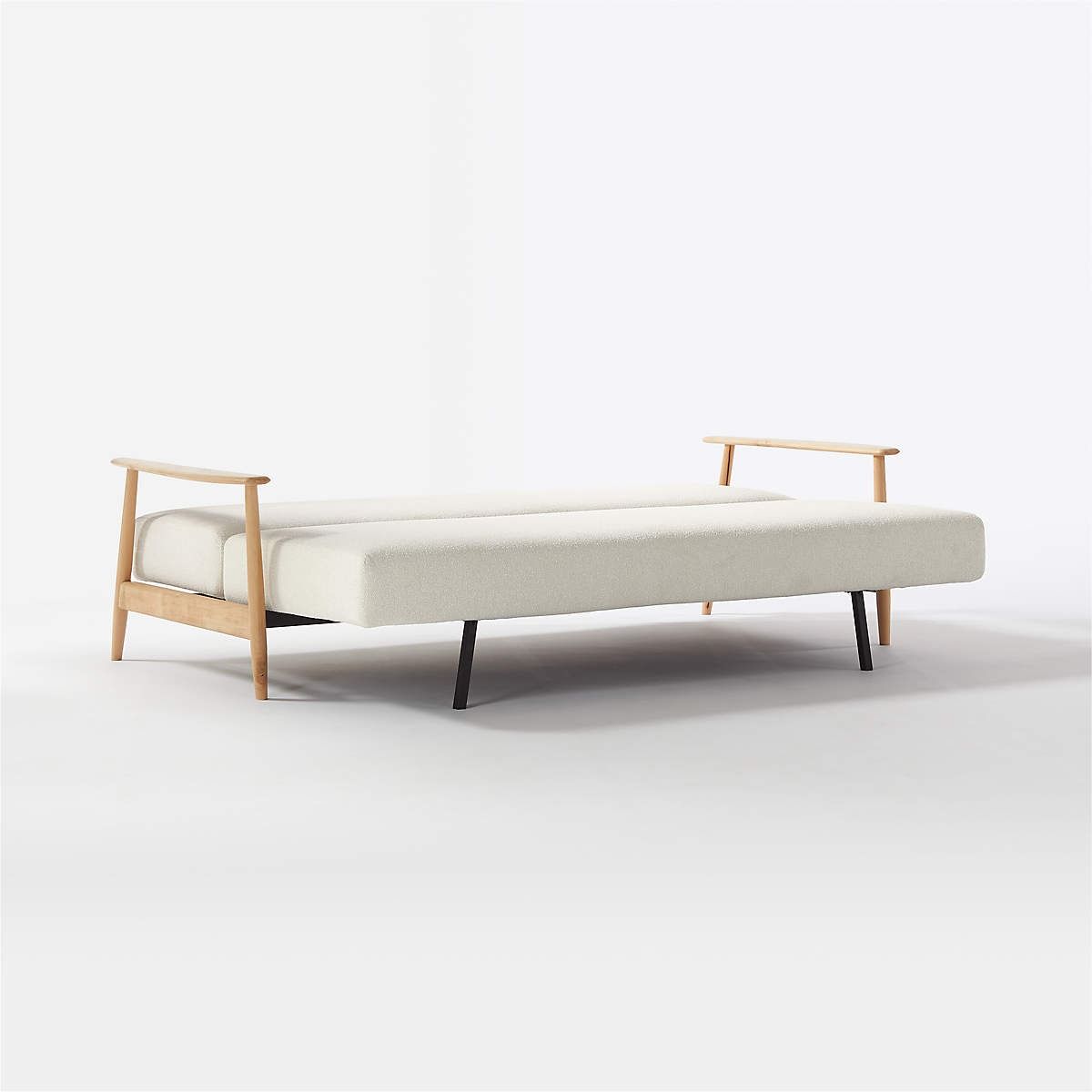 Una 84 Ivory Boucle Sleeper Sofa thumbnail 7