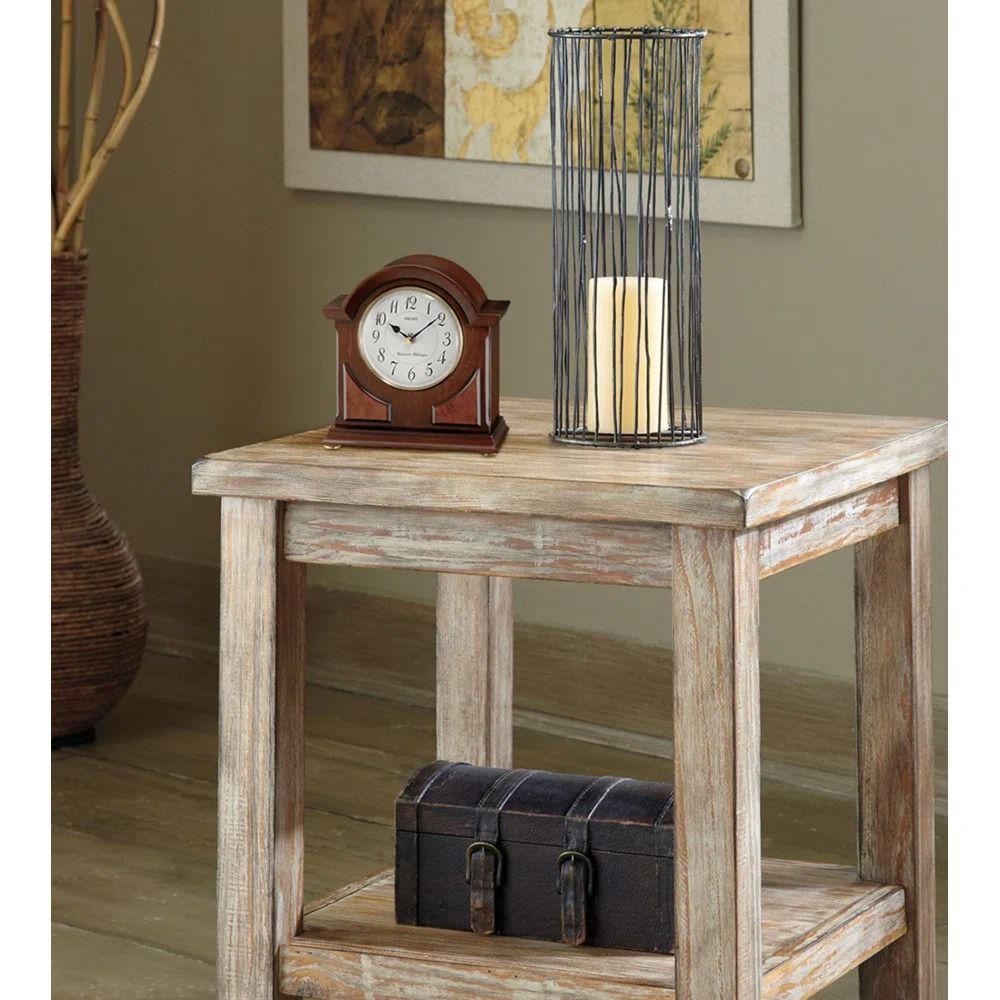 Sayo Analog Wood Quartz Movement Crystal Tabletop Clock thumbnail 2