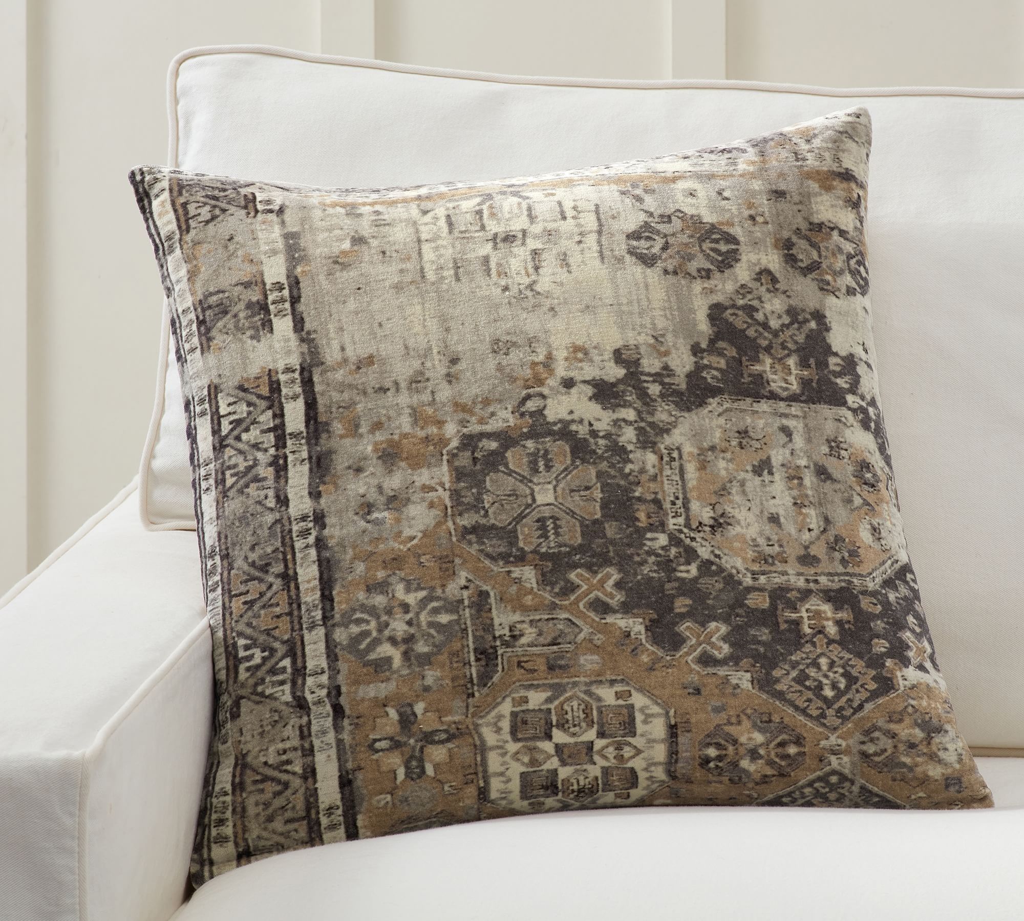 Zayden Printed Velvet Pillow 22X22 thumbnail 2