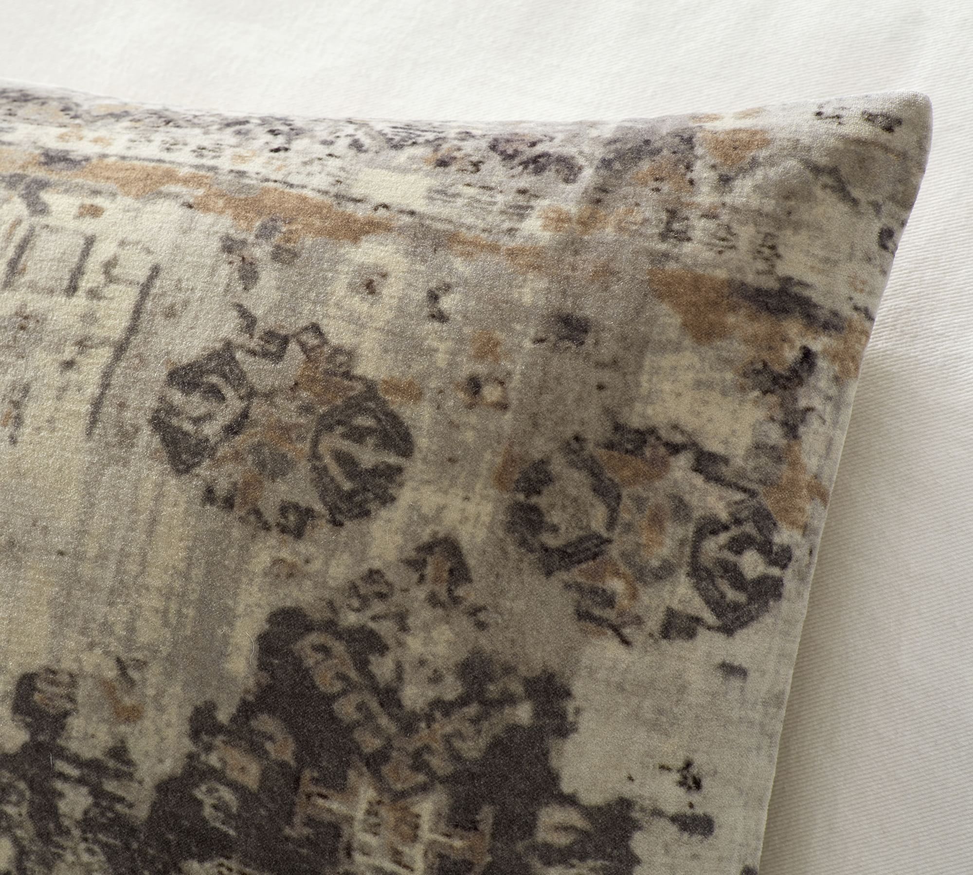 Zayden Printed Velvet Pillow 22X22 thumbnail 3
