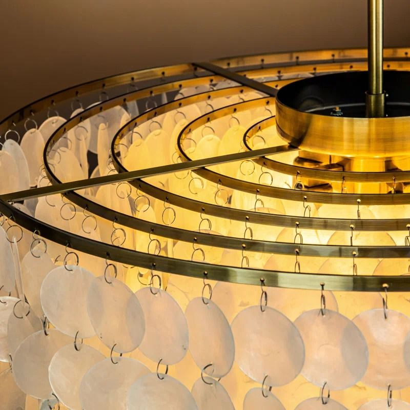 Maiteder 6 Light Shell Round Tiered Chandelier thumbnail 2