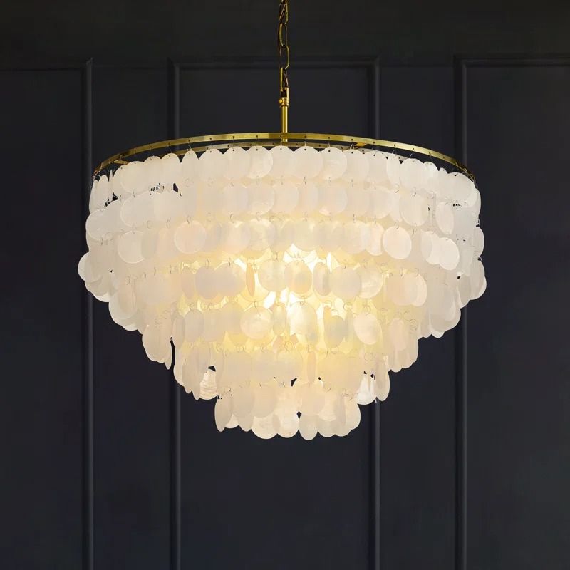 Maiteder 6 Light Shell Round Tiered Chandelier thumbnail 3