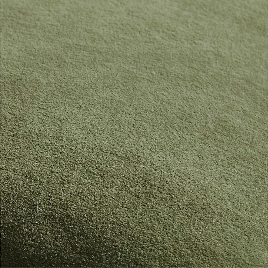 Moss 20x20 Washed Organic Cotton Velvet Pillow Cover thumbnail 5