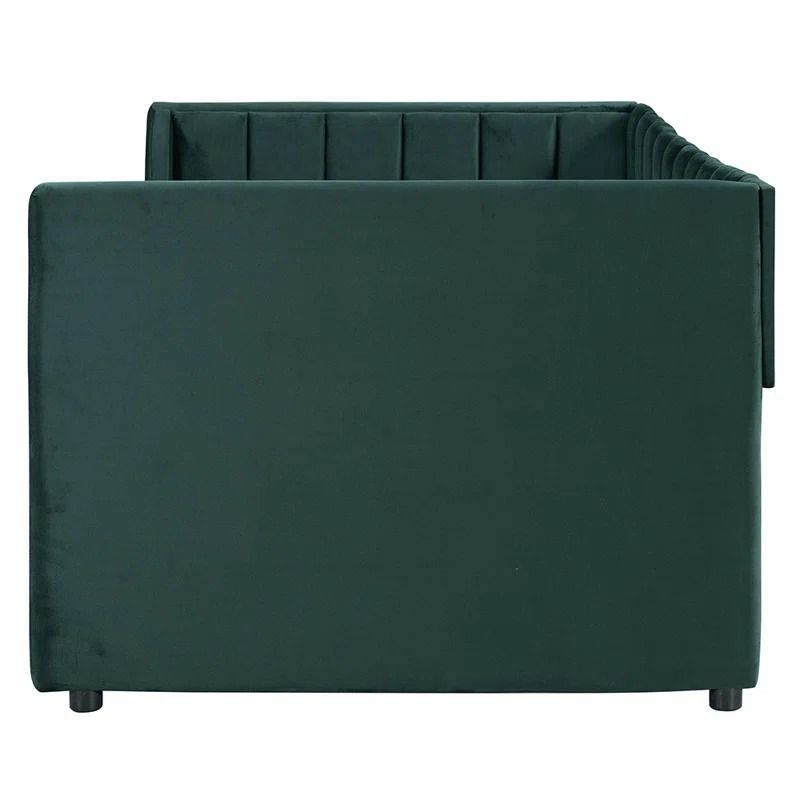 Upholstered Velvet Daybed with Trundle thumbnail 5