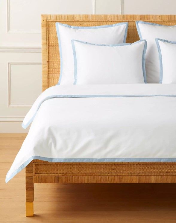Border Frame Sateen Sham_Coastal Blue thumbnail 2