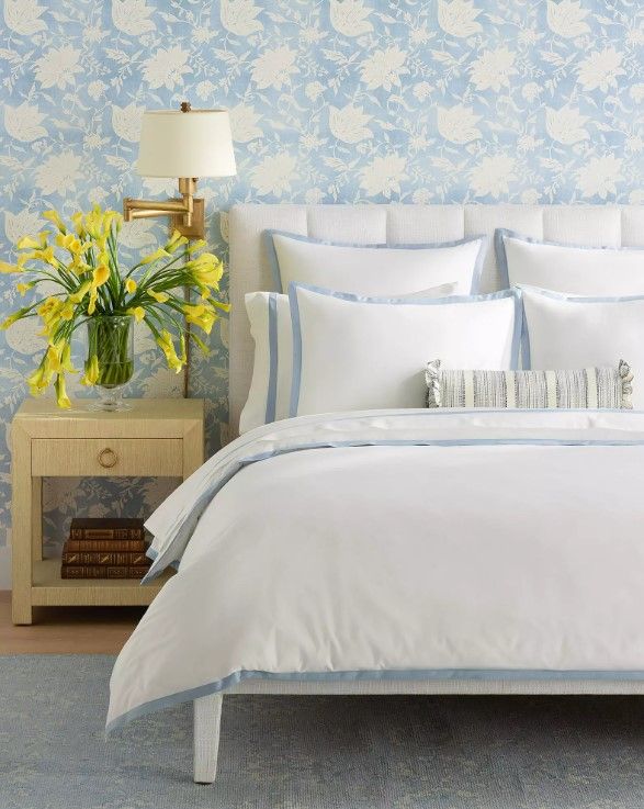 Border Frame Sateen Sham_Coastal Blue thumbnail 3