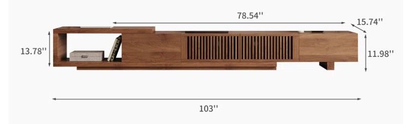 Aashu 103" Retracted Extendable TV Stand thumbnail 5