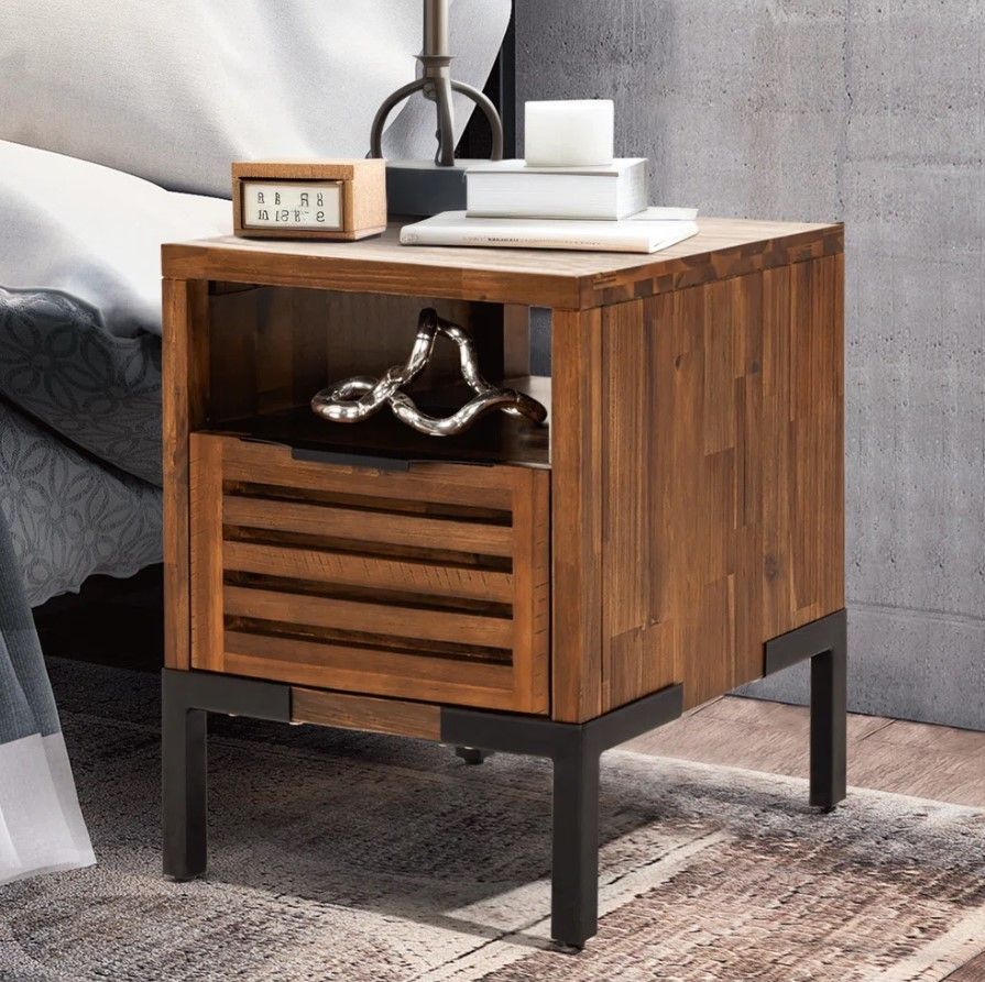 Miller Solid Wood Nightstand, Side Table thumbnail 4