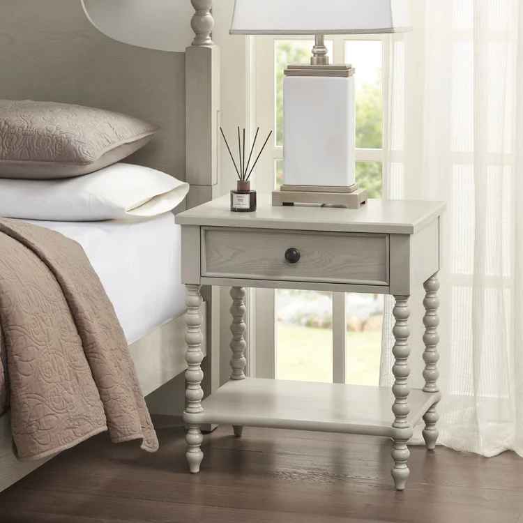Beckett One Drawer Solid Wood Nightstand thumbnail 2