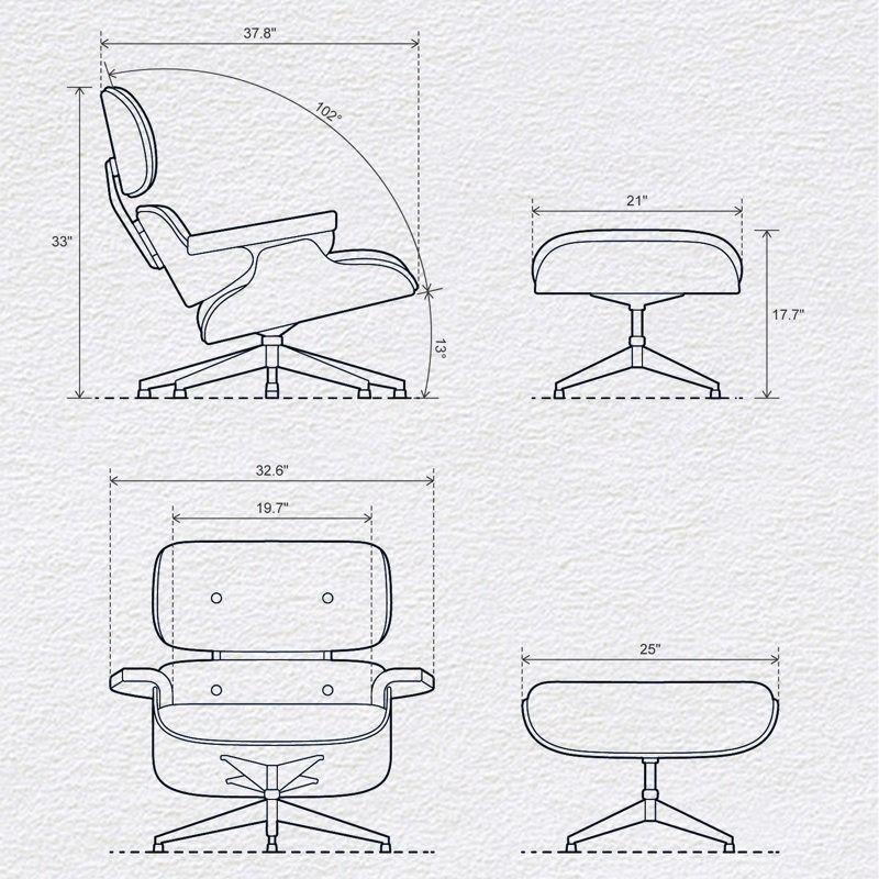 Martynas Genuine Leather Swivel Lounge Chair and Ottoman thumbnail 3
