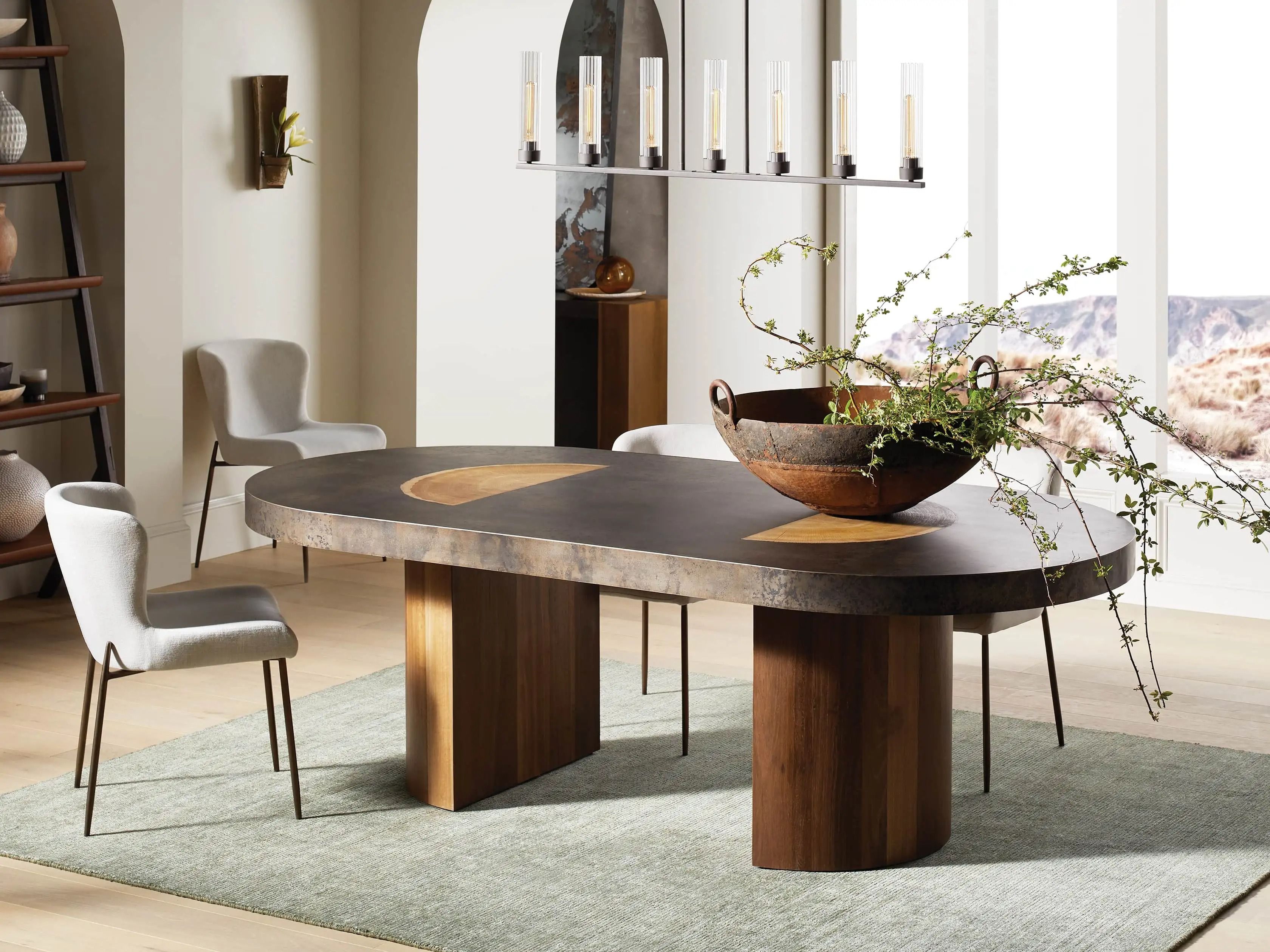 Acacius Oval Dining Table 96 thumbnail 2