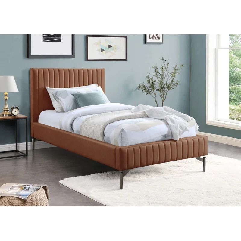 Gallo Upholstered Panel Bed Twin thumbnail 2