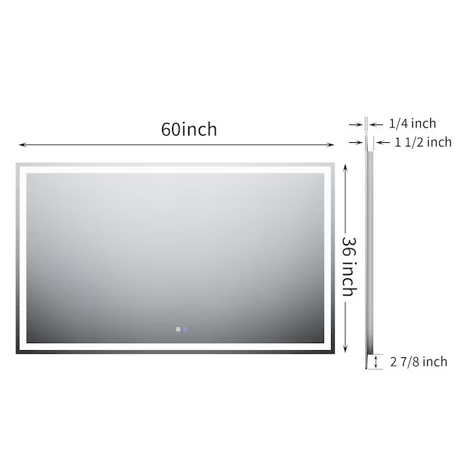Frameless Dimmable Lighted Bathroom Vanity Mirror thumbnail 3