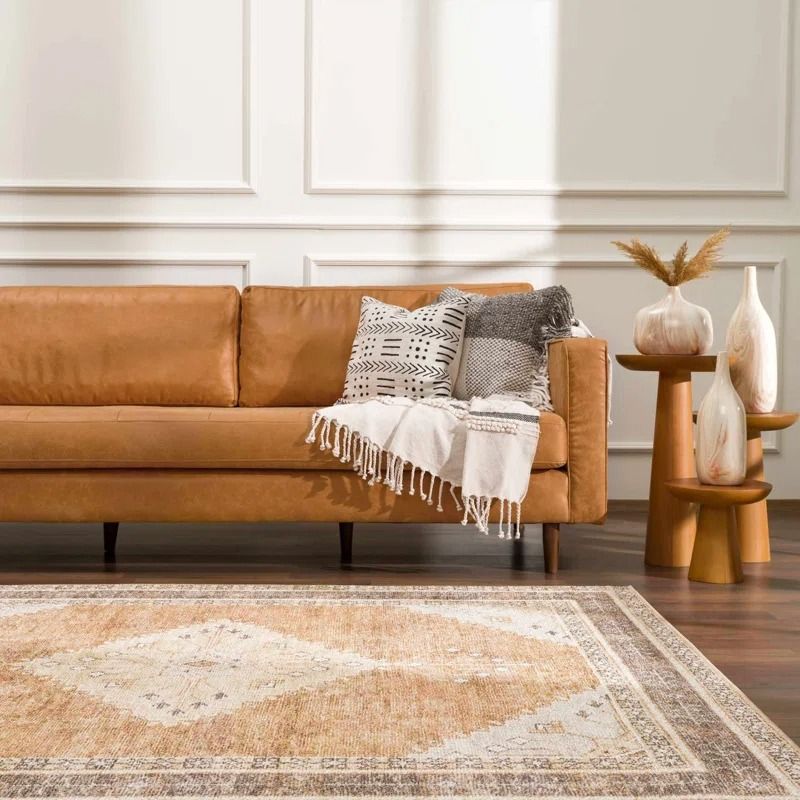 Albar Moroccan Machine Washable Brown Area Rug 7'10x10 thumbnail 3