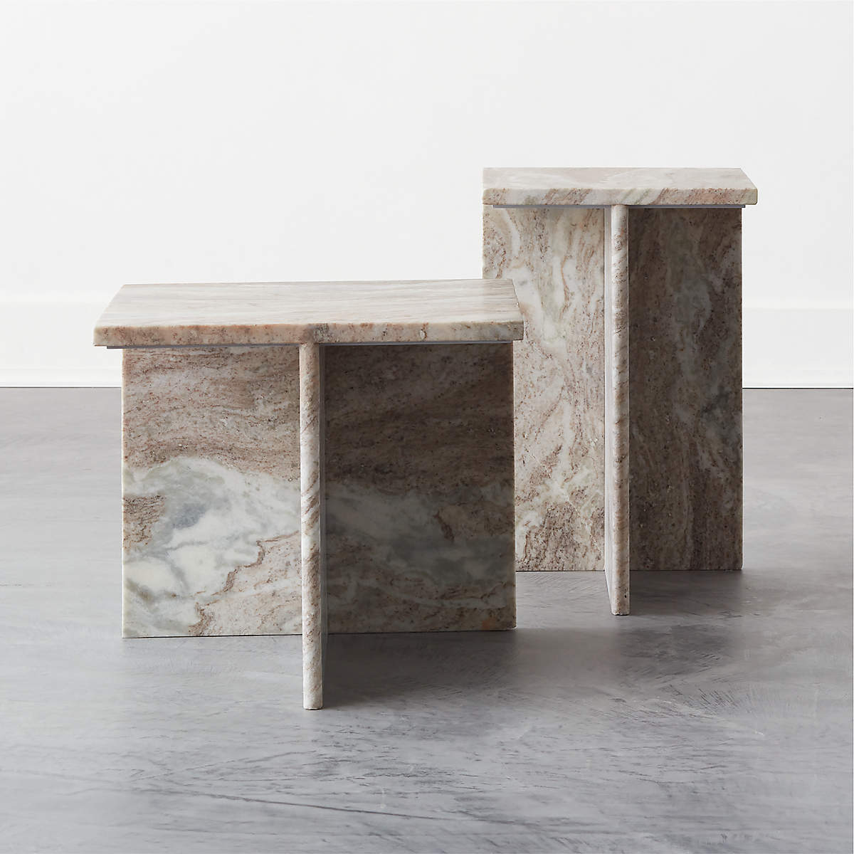 T Tall Marble Side Table thumbnail 2