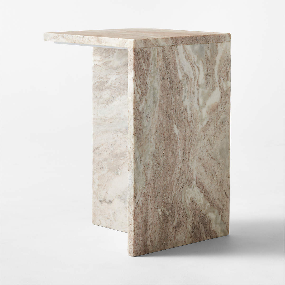 T Tall Marble Side Table thumbnail 3