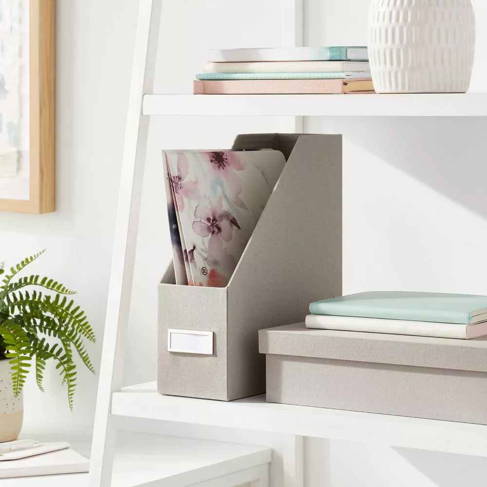 Canvas Magazine File Holder and Organizer thumbnail 2