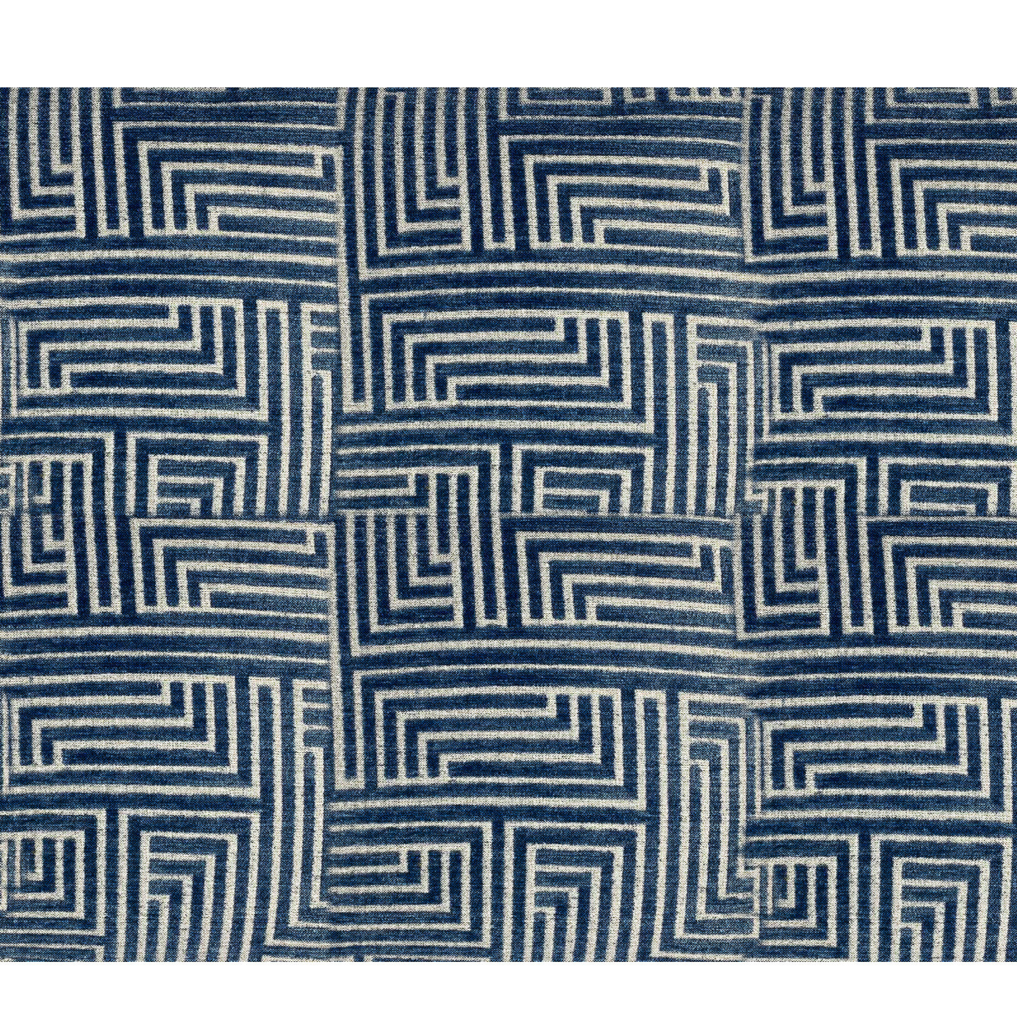 Blue Maze Geometric Reversible Throw Pillow-18"x18" thumbnail 3