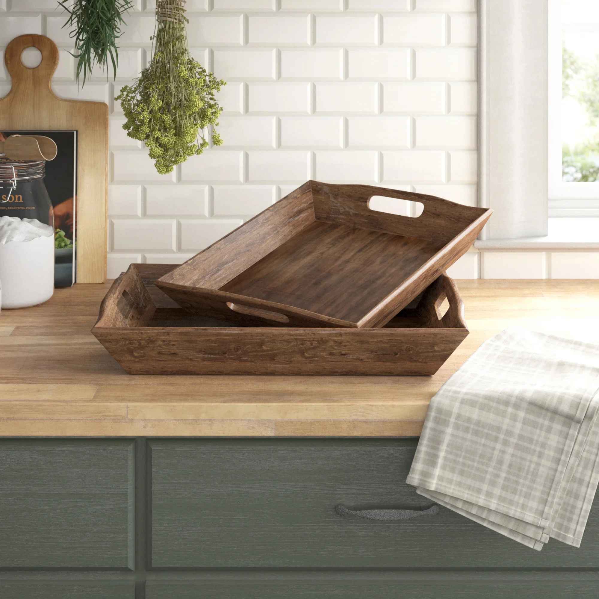 Dublin Solid Wood Tray-Set of 2 thumbnail 2