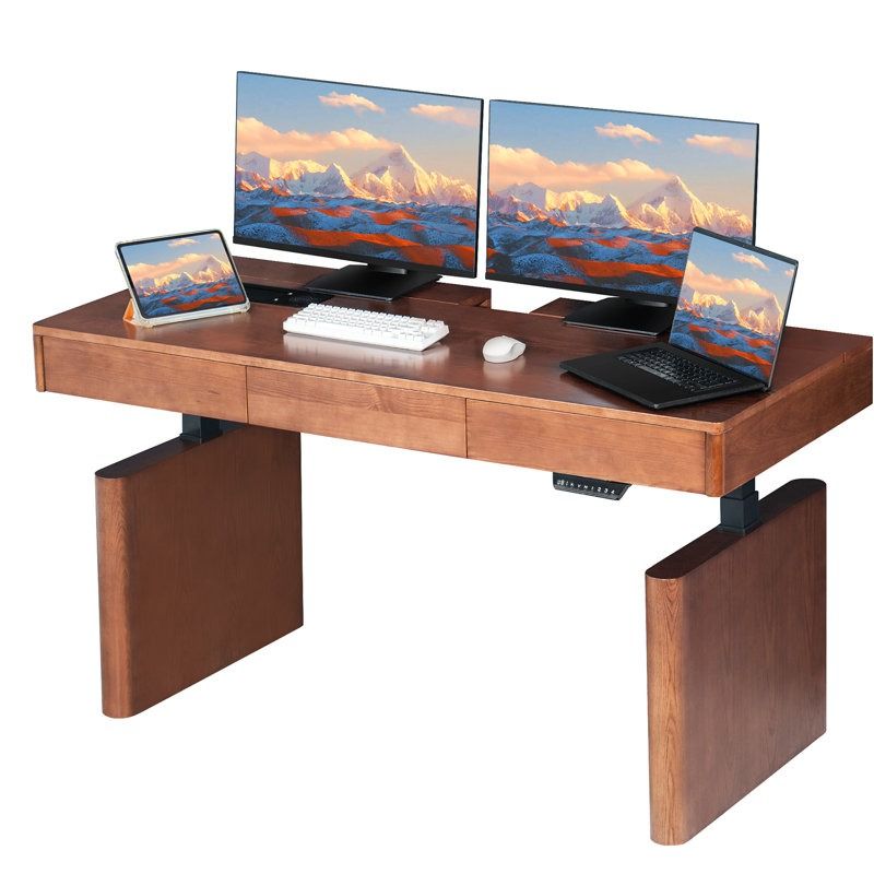 Kinnls Height Adjustable Rectangle Standing Desk thumbnail 2